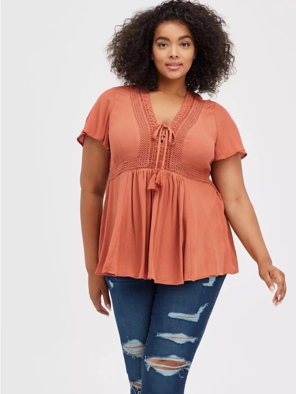 Torrid 4X Bundle – 4 Boho Floral & Flowy Blouses | Plus Size Spring Tops - Picture 5 of 10